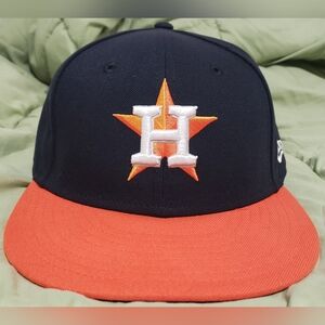 Men's Houston Astros Baseball Hat Fitted 7 7/8 On Field Cap New Era 59Fifty